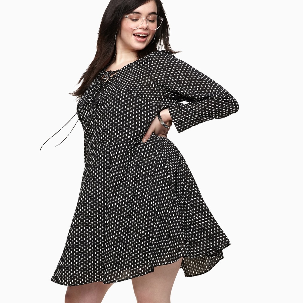 Black and white Geometric Dress